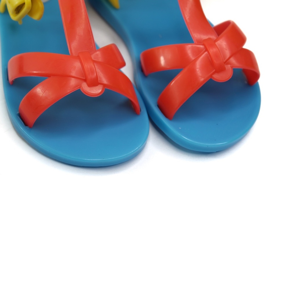 Pablosky Girls Retro Primary Color Naranja Amarillo Jelly Sandals 9 / EURO 26 - Picture 3 of 9